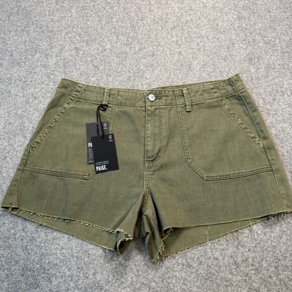 Women's Paige Mayslie Utility Short Vintage Ivy Green Size‎ 32 NEW - Picture 10 of 11